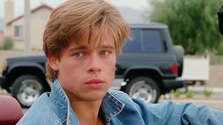 Brad Pitt flashes a concerned look as Dwight Ingalls in Cutting Class