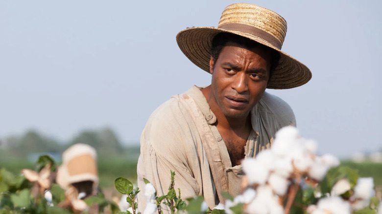 Solomon Northrup working in a cotton field in 12 Years a Slave