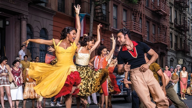 Ensemble dancing West Side Story