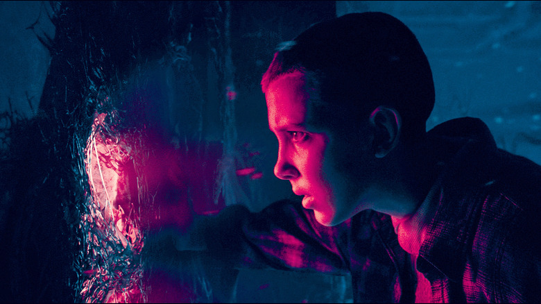 Eleven opening a portal to the Upside Down in Stranger Things