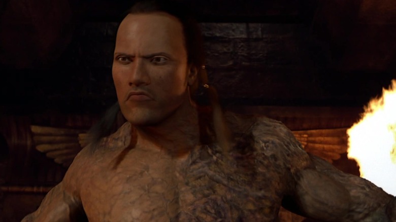 Dwayne Johnson as the CGI Scorpion King in The Mummy Returns
