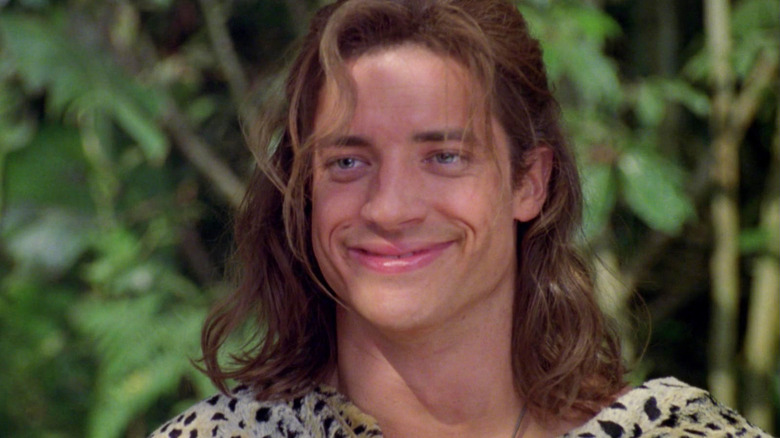 Brendan Fraser as George smiling happily in George of the Jungle