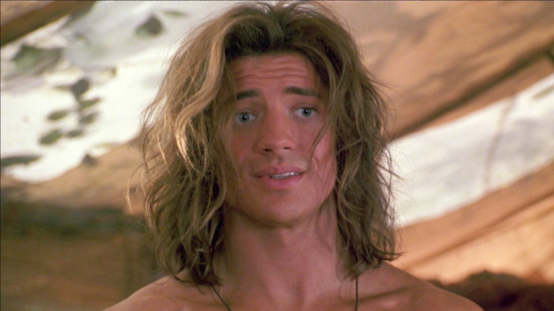 Brendan Fraser as George looking confused in George of the Jungle