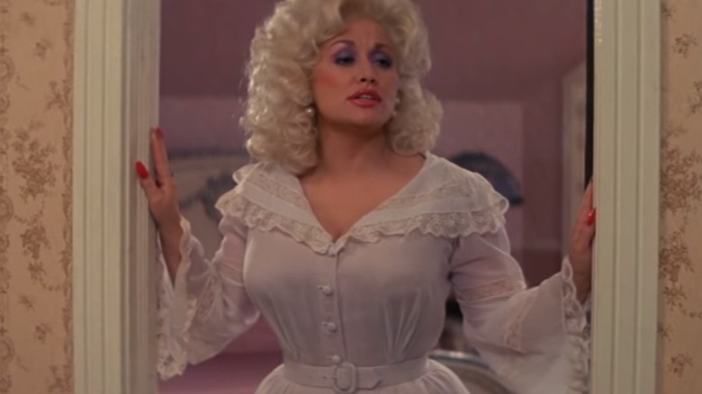Dolly in frilly white dress