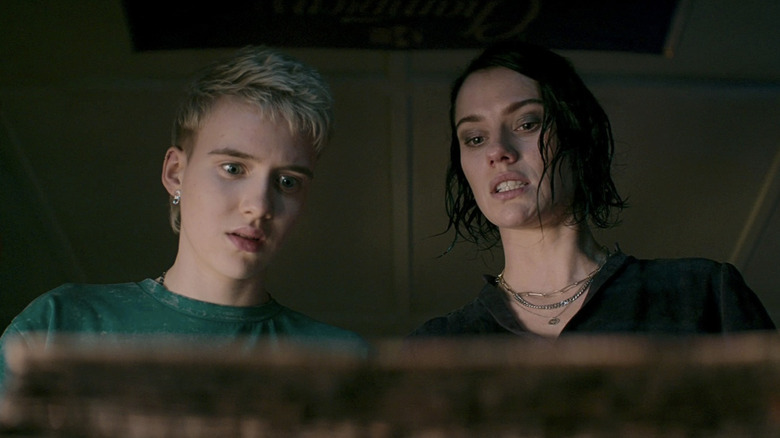 Morgan Davies and Lily Sullivan in Evil Dead Rise