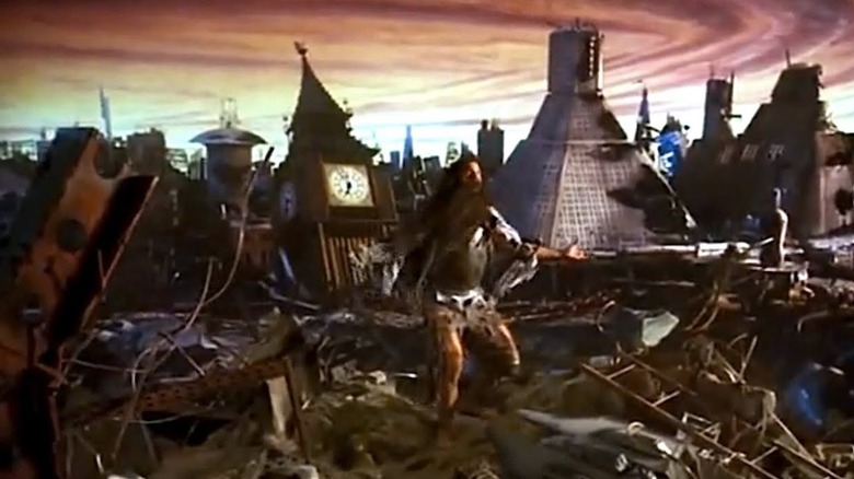 Still from the Army of Darkness original ending 