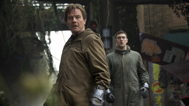 Bryan Cranston and Aaron Taylor-Johnson in Godzilla