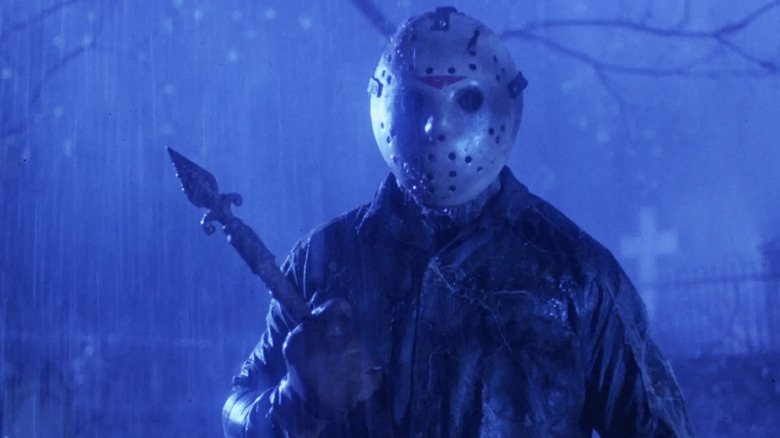 Thom Mathews holding iron rod Friday the 13th Part VI: Jason Lives