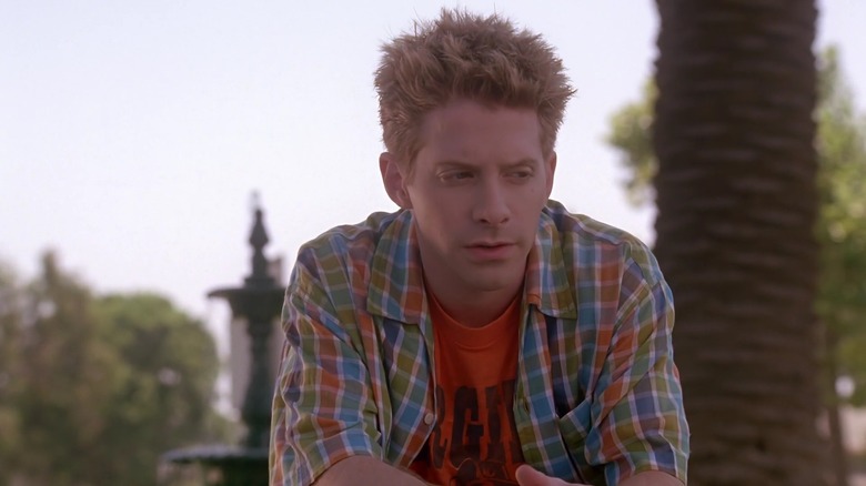 Seth Green as Oz on Buffy the Vampire Slayer, looking thoughtful