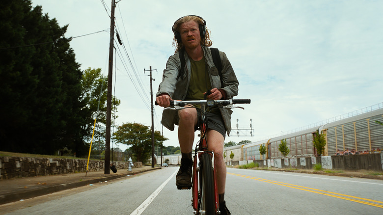 Teddy Riding his bike in Bugonia