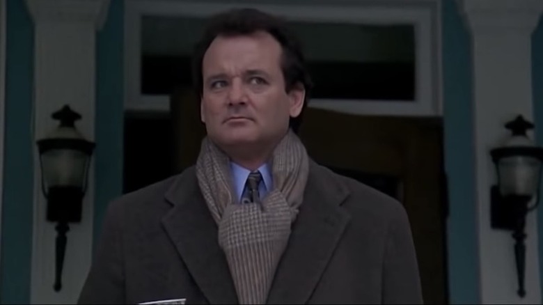 Phil Connors grows suspicious in "Groundhog Day"