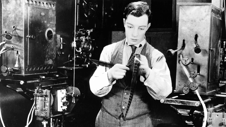Buster Keaton in Sherlock Jr. 