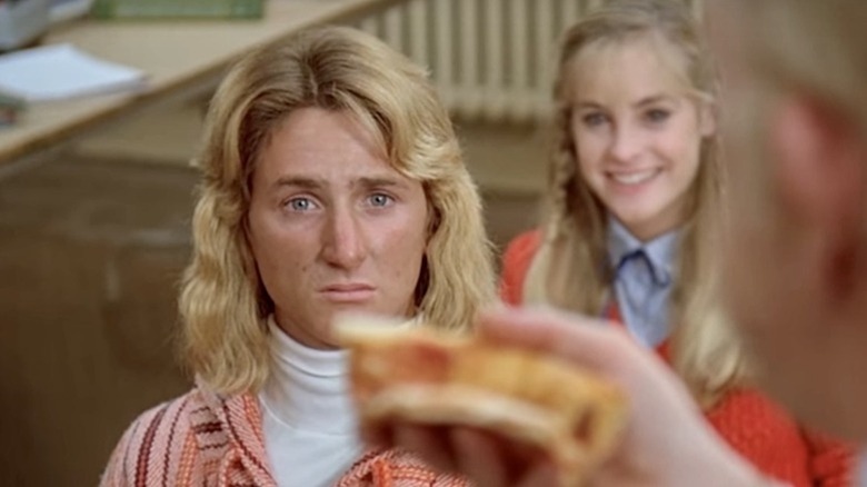 Sean Penn stares forlornly at a slice of pizza as Jeff Spicoli in Fast Times at Ridgemont High