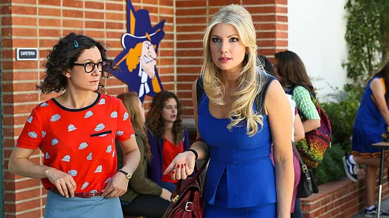 Irene staring at Meredith at school in Bad Teacher