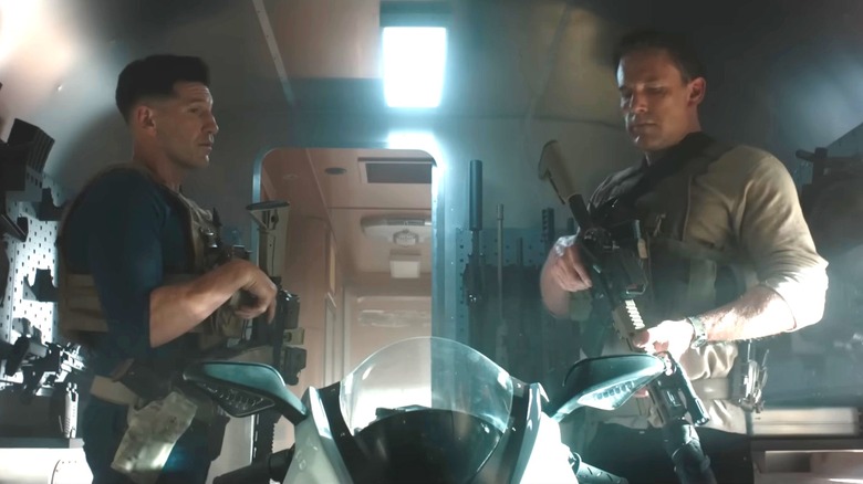 Jon Bernthal's Brax and Ben Affleck's Christian loading up their guns in The Accountant 2