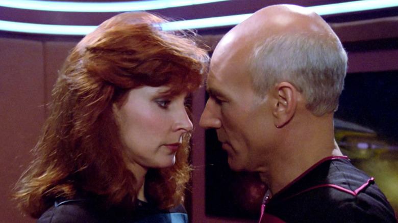 Dr. Beverly Crusher (Gates McFadden) and Capt. Jean-Luc Picard (Patrick Stewart) in Star Trek: The Next Generation
