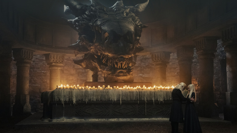 Milly Alcock and Paddy Considine in House of the Dragon