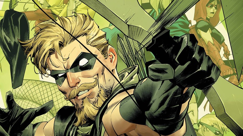 Green Arrow shooting an arrow in Green Lantern #1