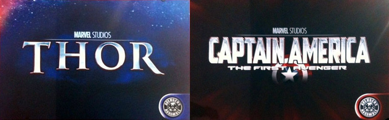 marvel logos: thor and Captain America