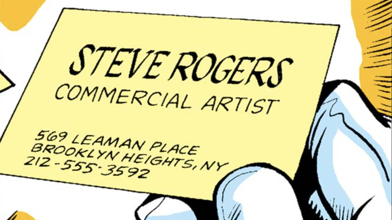 Captain America #237 - Steve Roger, Commercial Artist business card
