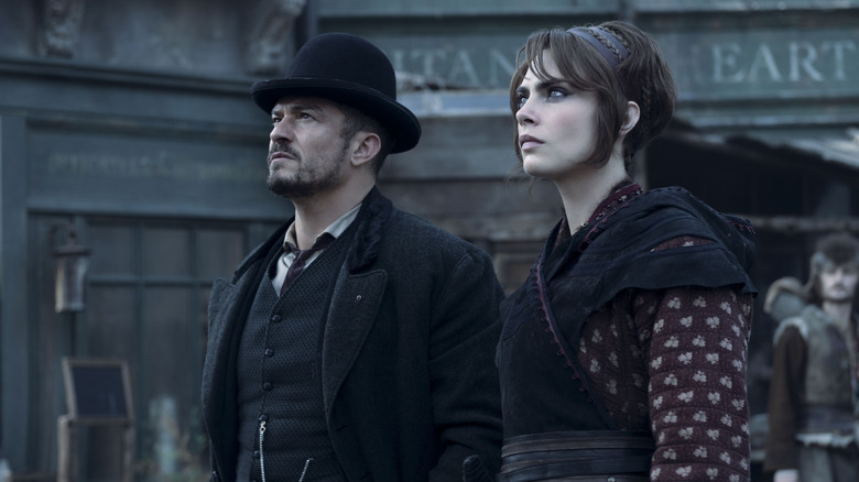 Orlando Bloom, Cara Delevingne in Carnival Row