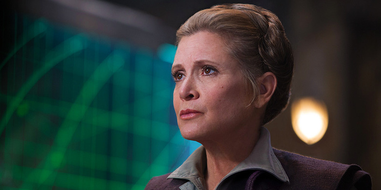 carrie fisher in the last jedi