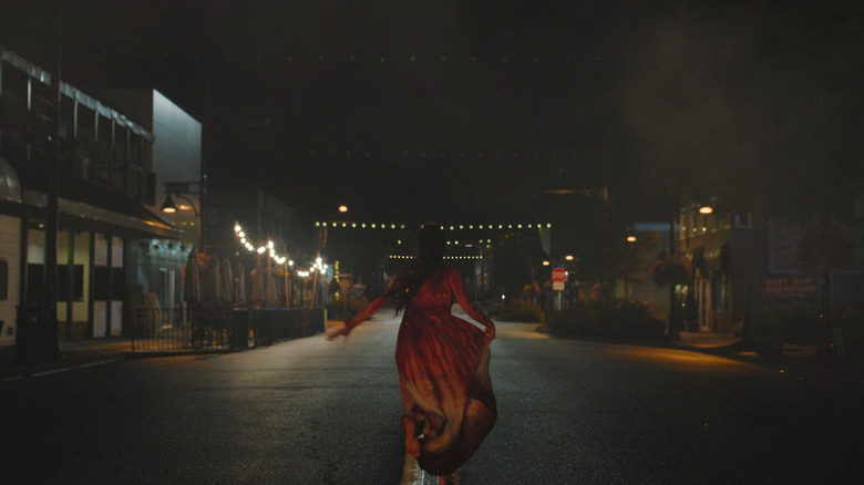 Carrie floats through town in Carrie (2026)
