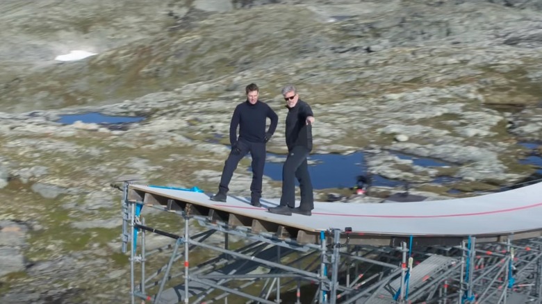 Tom Cruise and Christopher McQuarrie filming Mission: Impossible - Dead Reckoning