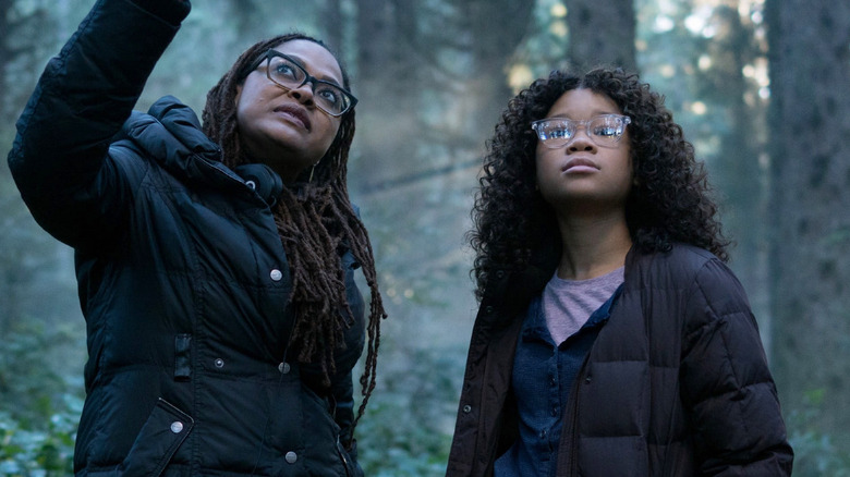 Ava DuVernay and Storm Reid filming A Wrinkle in Time