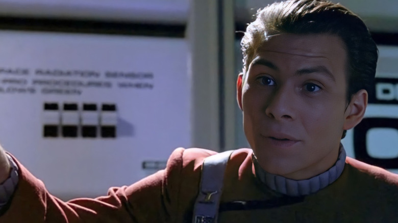 Christian Slater looks concerned as a Starfleet officer in Star Trek VI: The Undiscovered Country