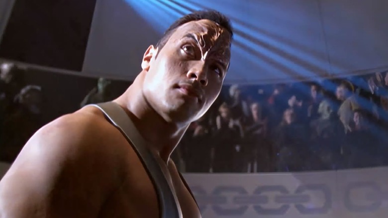 Dwayne "The Rock" Johnson as a Pendari fighting champion in Star Trek: Voyager