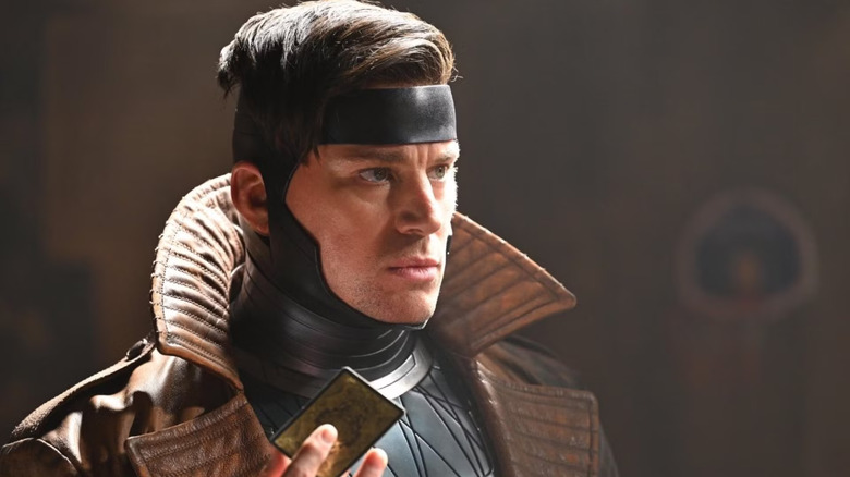 Gambit holding a playing card in Deadpool & Wolverine