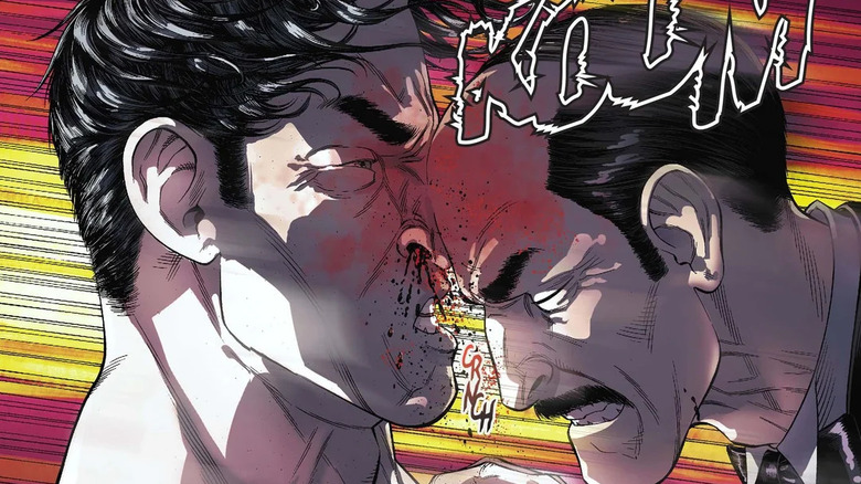 Alfred Pennyworth headbutts Superman in Injustice: Gods Among Us #36