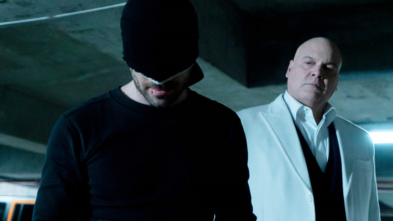 Charlie Cox and Vincent D'Onofrio in Daredevil