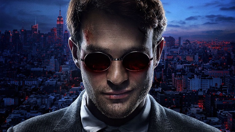 Promo art of "Daredevil" featuring Charlie Cox as Matt Murdock