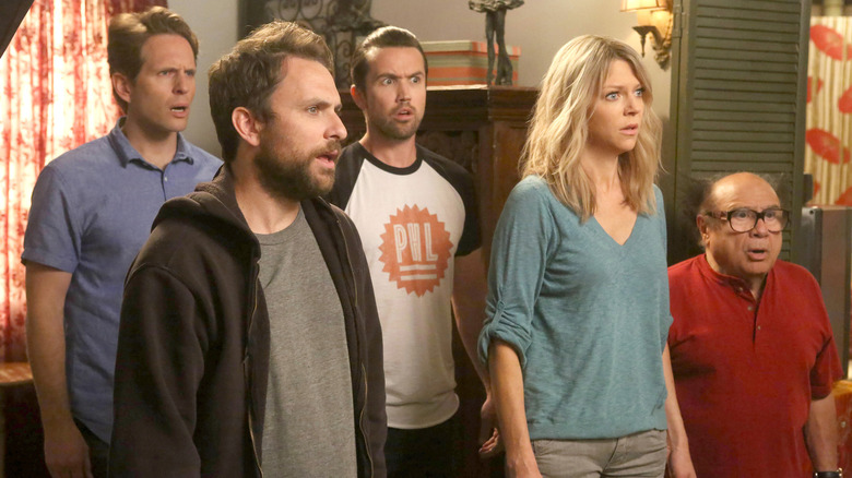 Glenn Howerton, Charlie Day, Rob McElhenney, and Kaitlin Olson in It's Always Sunny in Philadelphia