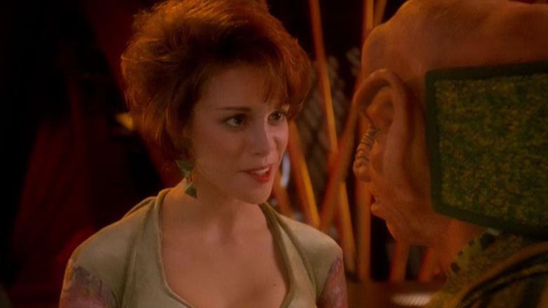 Leeta talking to Rom on Star Trek: Deep Space Nine.