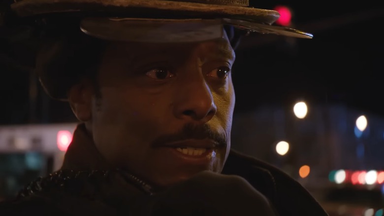 Eamonn Walker as Chief Boden speaking into his walkie-talkie on Chicago Fire