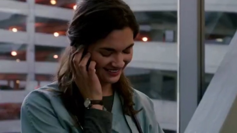 Teri Reeves as Hallie Thomas, on the phone in Chicago Fire