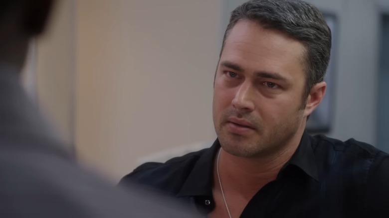 Taylor Kinney as Kelly Severide looking frustrated on Chicago Fire