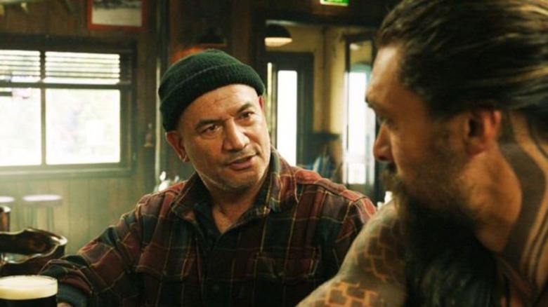 Temuera Morrison and Jason Momoa in Aquaman
