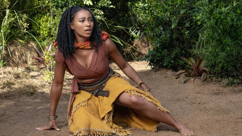 Princess Amari on the ground looking scared in Children of Blood and Bone