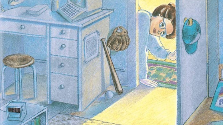 Mom peeks in on sleeping kid