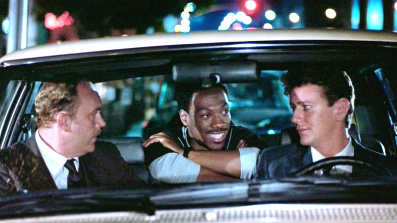 John Ashton Eddie Murphy Judge Reinhold in car Beverly Hills Cop