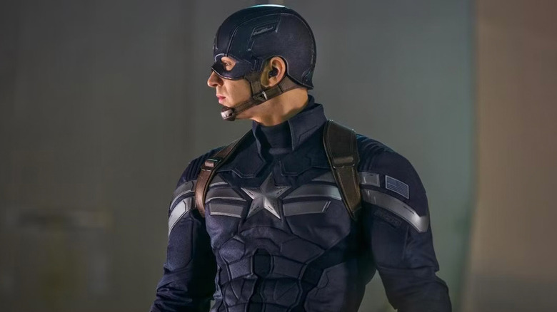 Chris Evans as Steve Rogers/Captain America in Captain America: The Winter Soldier