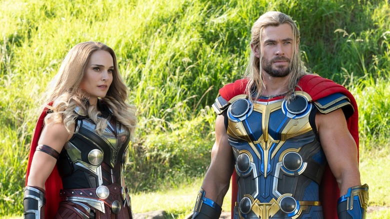Natalie Portman and Chris Hemsworth in Thor