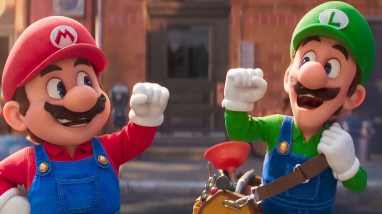 Mario and Luigi in the Super Mario Bros. Movie