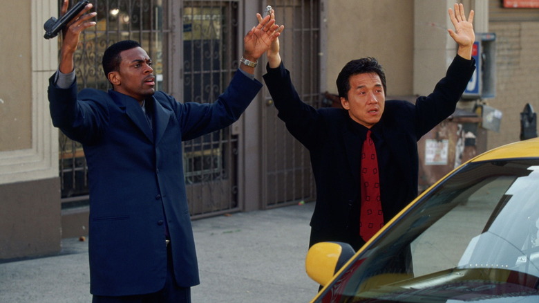 Chris Tucker Jackie Chan hands up Rush Hour