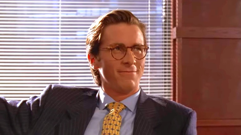 American Psycho Christian Bale looking smug