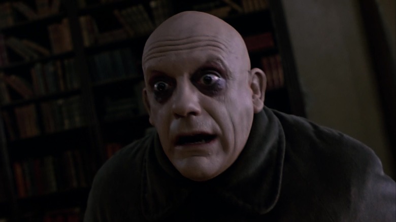 Uncle Fester mugging in The Addams Family